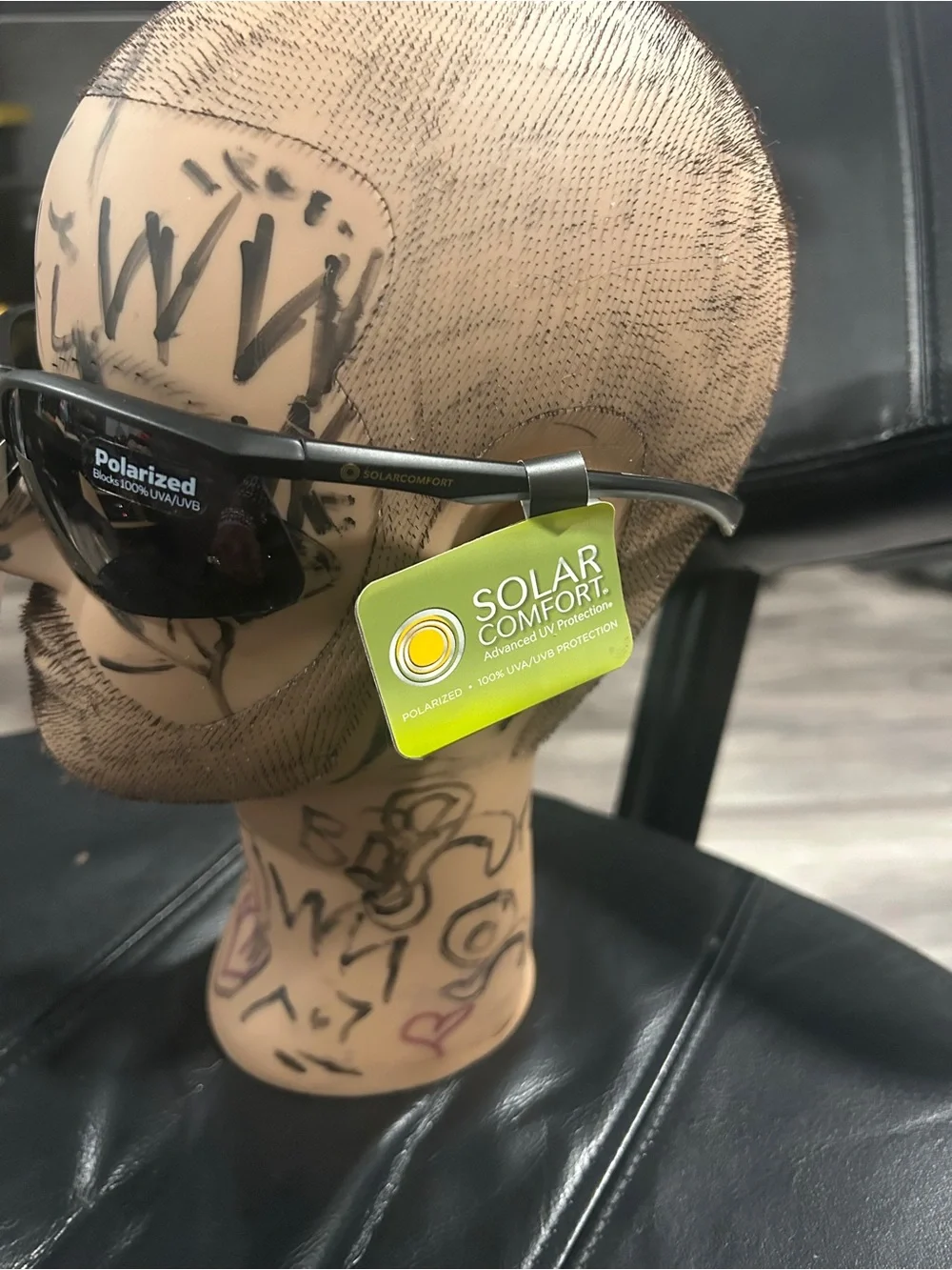 Polarized Black Wrap Sunglasses